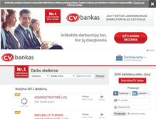 Tablet Screenshot of cvbankas.lt